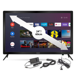 Смарт телевизор 12V / 220V CALMAN 24 инча,  Android 2 ГОДИНИ ГАРАНЦИЯ Смарт телевизор 12V / 220V CALMAN 24 инча,  Android 2 ГОДИНИ ГАРАНЦИЯ