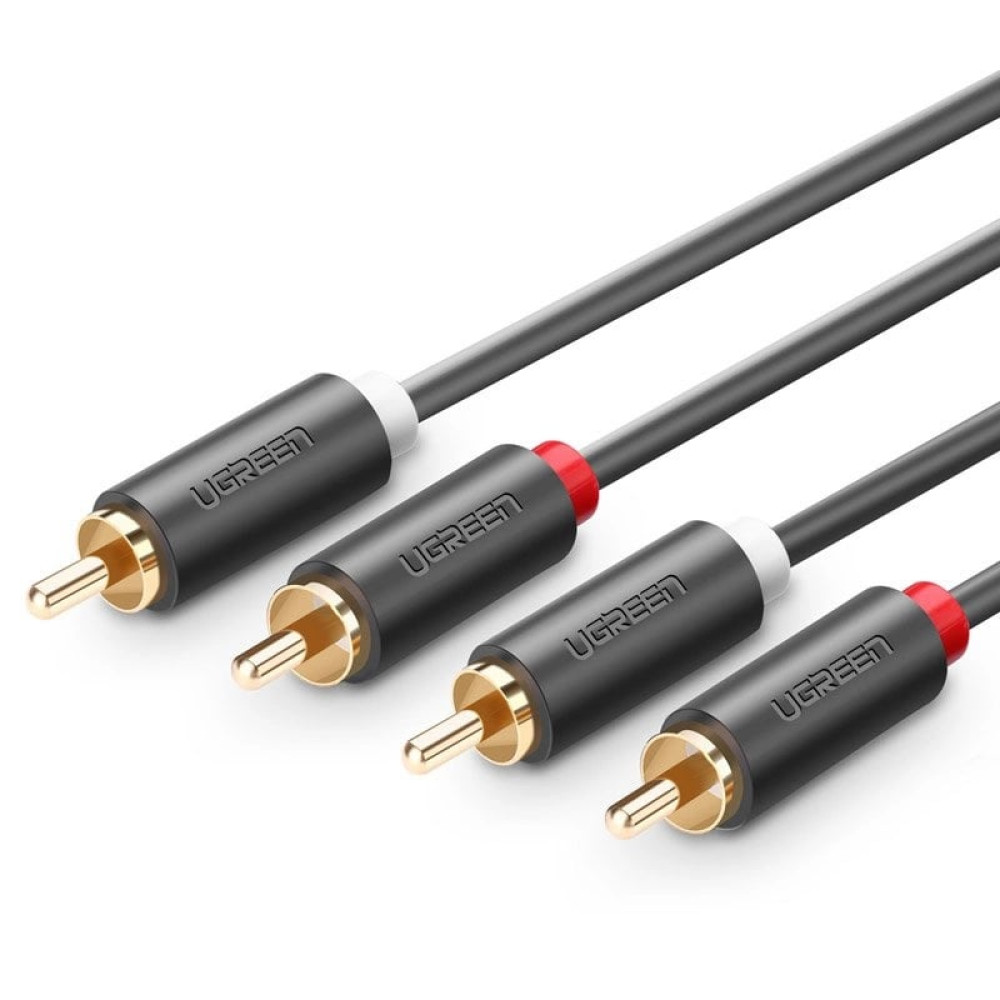 Aудио кабел UGREEN AV104/10520 - 2xRCA jack към 2xRCA jack, 5 метра Aудио кабел UGREEN AV104/10520 - 2xRCA jack към 2xRCA jack, 5 метра