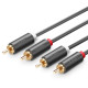 Aудио кабел UGREEN AV104/10520 - 2xRCA jack към 2xRCA jack, 5 метра