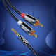Аудио кабел UGREEN AV116/10591 - 3.5mm Jack към 2xRCA, 5 метра Аудио кабел UGREEN AV116/10591 - 3.5mm Jack към 2xRCA, 5 метра