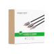 Аудио кабел UGREEN AV116/10591 - 3.5mm Jack към 2xRCA, 5 метра Аудио кабел UGREEN AV116/10591 - 3.5mm Jack към 2xRCA, 5 метра