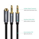 Aудио кабел UGREEN AV140/20899 - 2x AUX (мъжки) 3.5mm към 1x AUX (женски) 3.5mm, 0.20 метра