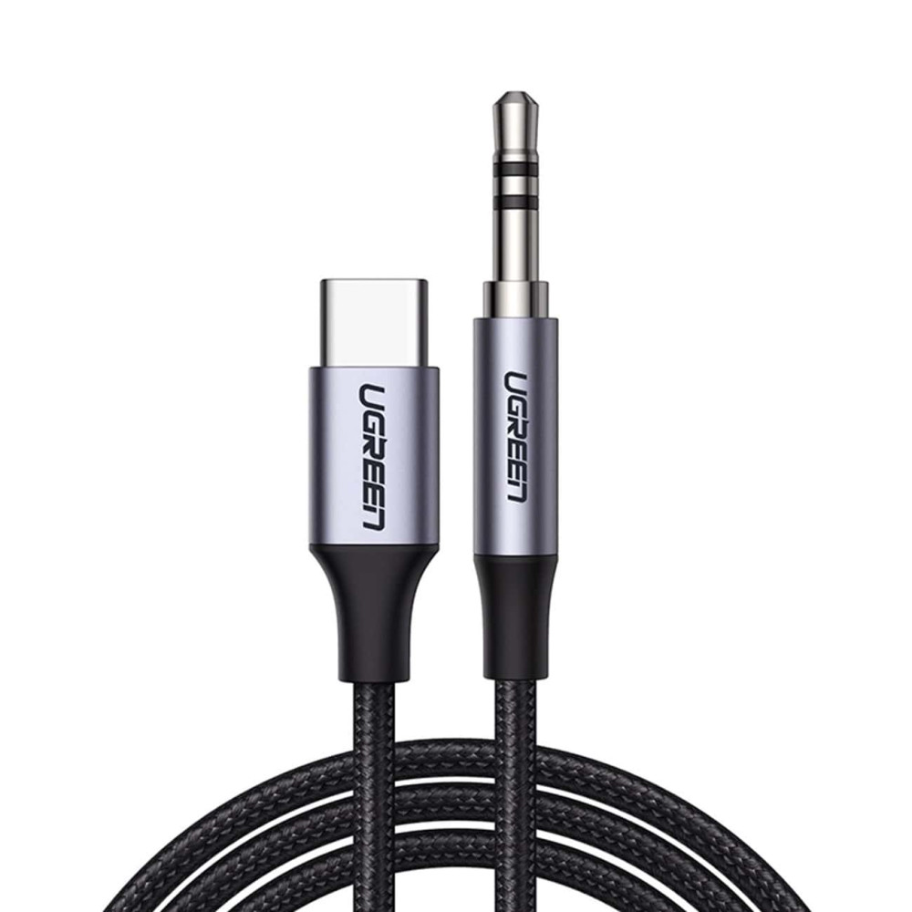 Аудио кабел UGREEN AV143/30633 - Type-C към AUX/м/ 3.5mm, 1 метър