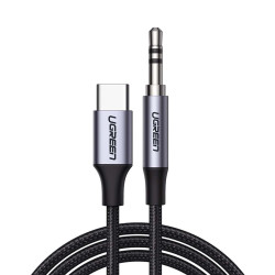 Аудио кабел UGREEN AV143/30633 - Type-C към AUX/м/ 3.5mm, 1 метър Аудио кабел UGREEN AV143/30633 - Type-C към AUX/м/ 3.5mm, 1 метър