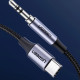 Аудио кабел UGREEN AV143/30633 - Type-C към AUX/м/ 3.5mm, 1 метър