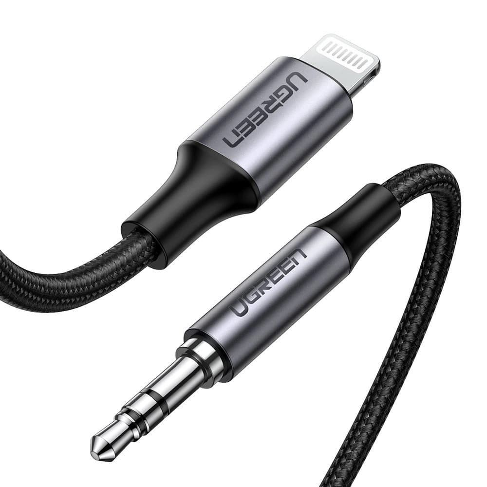 Аудио кабел UGREEN US315/70509 - Lightning към AUX/м/ 3.5mm, 1 метър