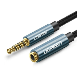 Преходник удължител UGREEN AV118, AUX jack 3.5 мм, въжена оплетка Преходник удължител UGREEN AV118, AUX jack 3.5 мм, въжена оплетка