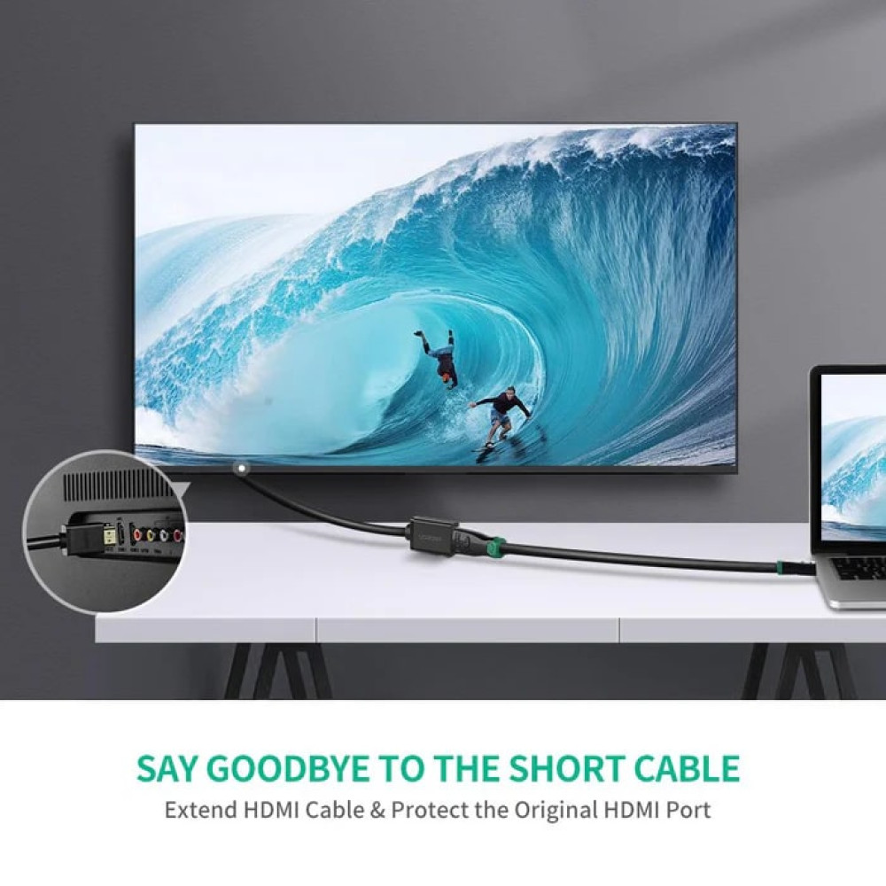 Преходник UGREEN HD107/10141 4K - HDMI (M) към HDMI (F), 1 метър Преходник UGREEN HD107/10141 4K - HDMI (M) към HDMI (F), 1 метър