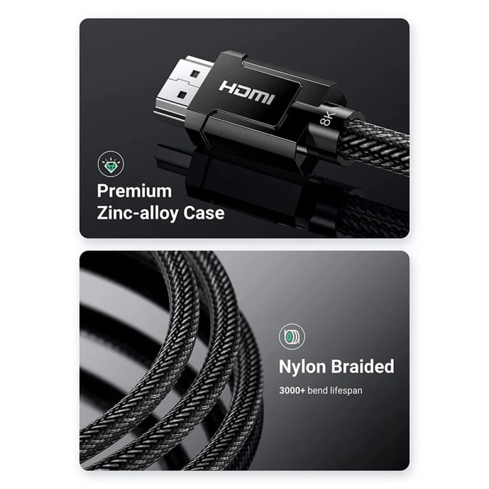 Кабел UGREEN HD135/80602 8K - HDMI към HDMI, 3 метра Кабел UGREEN HD135/80602 8K - HDMI към HDMI, 3 метра