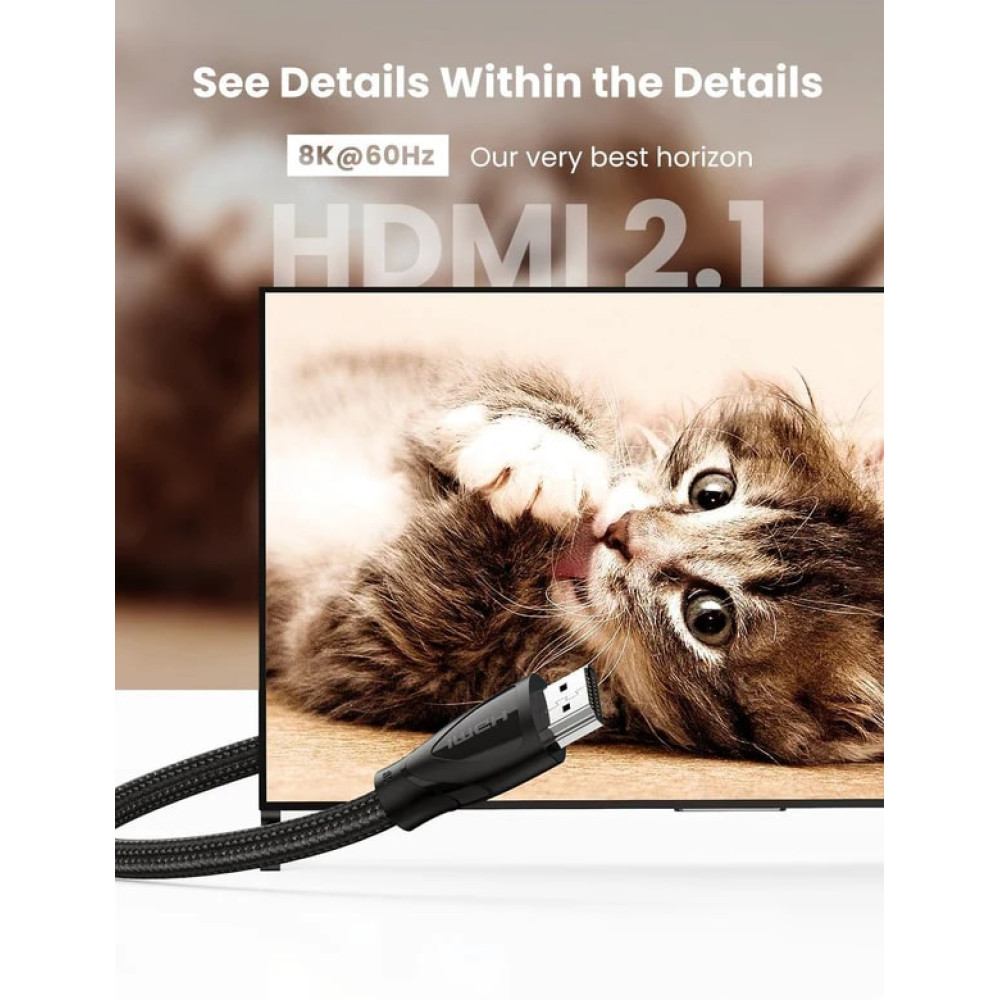 Кабел UGREEN HD140/80403 8K - HDMI към HDMI, 2 метра Кабел UGREEN HD140/80403 8K - HDMI към HDMI, 2 метра
