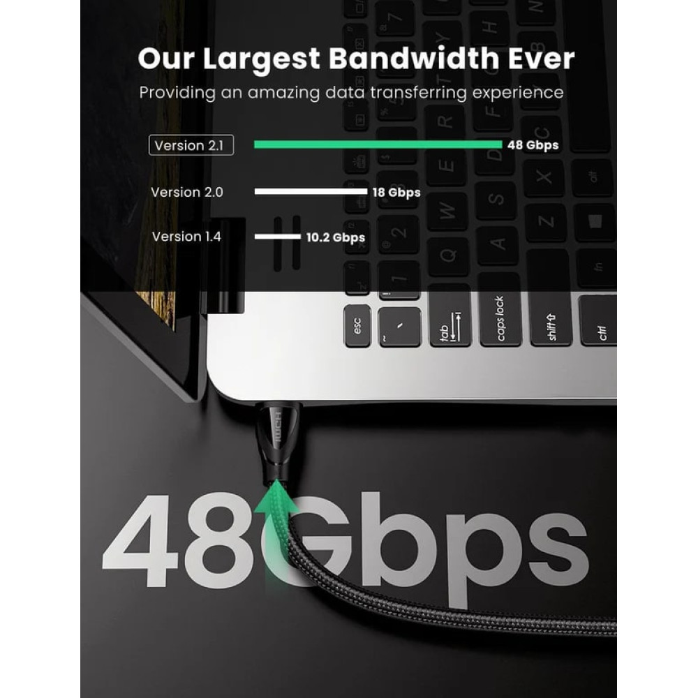 Кабел UGREEN HD140/80403 8K - HDMI към HDMI, 2 метра Кабел UGREEN HD140/80403 8K - HDMI към HDMI, 2 метра