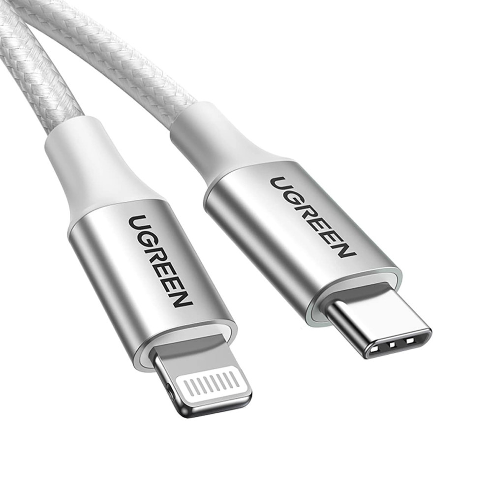 Кабел UGREEN 20W, Type-C - Lightning, US304/70523, 1 метър Кабел UGREEN 20W, Type-C - Lightning, US304/70523, 1 метър