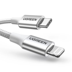Кабел UGREEN 20W, Type-C - Lightning, US304/70523, 1 метър Кабел UGREEN 20W, Type-C - Lightning, US304/70523, 1 метър