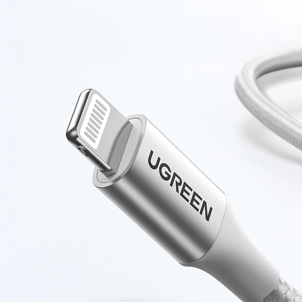 Кабел UGREEN 20W, Type-C - Lightning, US304/70523, 1 метър Кабел UGREEN 20W, Type-C - Lightning, US304/70523, 1 метър