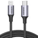Кабел UGREEN 20W, Type-C - Lightning, US304/60759, 1 метър Кабел UGREEN 20W, Type-C - Lightning, US304/60759, 1 метър