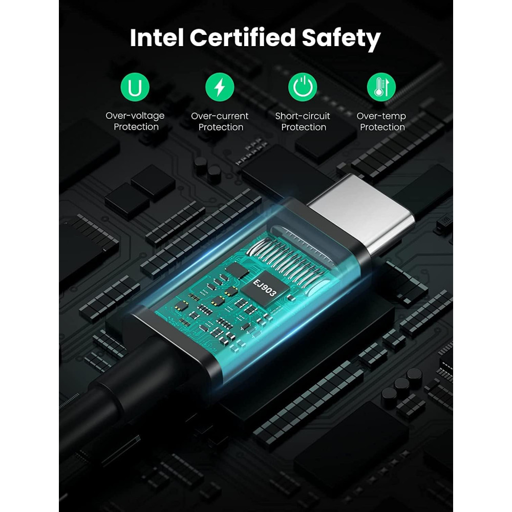 Кабел UGREEN 100W, Type-C - Type-C, Thunderbolt 4 - US501/30389, 0.8 метра Кабел UGREEN 100W, Type-C - Type-C, Thunderbolt 4 - US501/30389, 0.8 метра