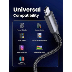 Кабел UGREEN 60W, Type-C - Type-C, US567/15373, 1 метър  Кабел UGREEN 60W, Type-C - Type-C, US567/15373, 1 метър