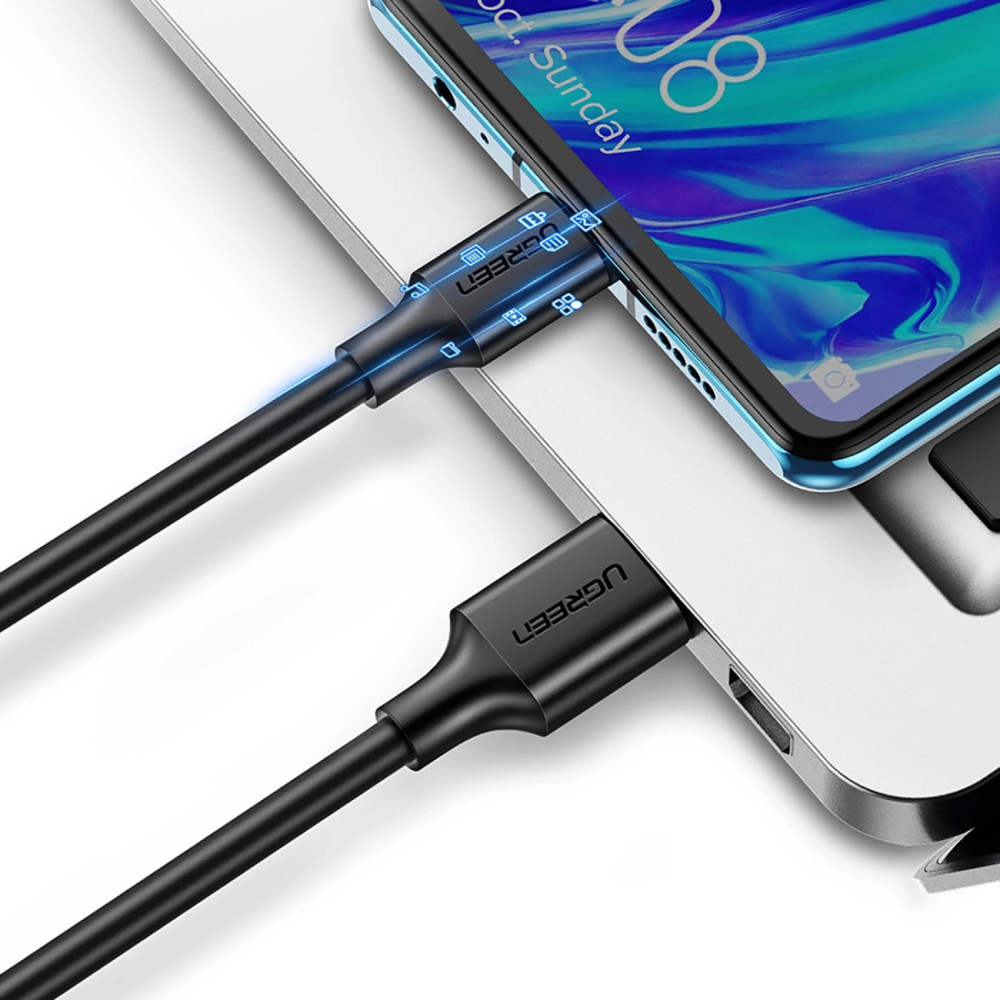 Кабел UGREEN 3А, USB-A - Type-C, US184/20881, 0.5 метра Кабел UGREEN 3А, USB-A - Type-C, US184/20881, 0.5 метра