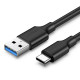 Кабел UGREEN 3А, USB-A - Type-C, US184/20881, 0.5 метра