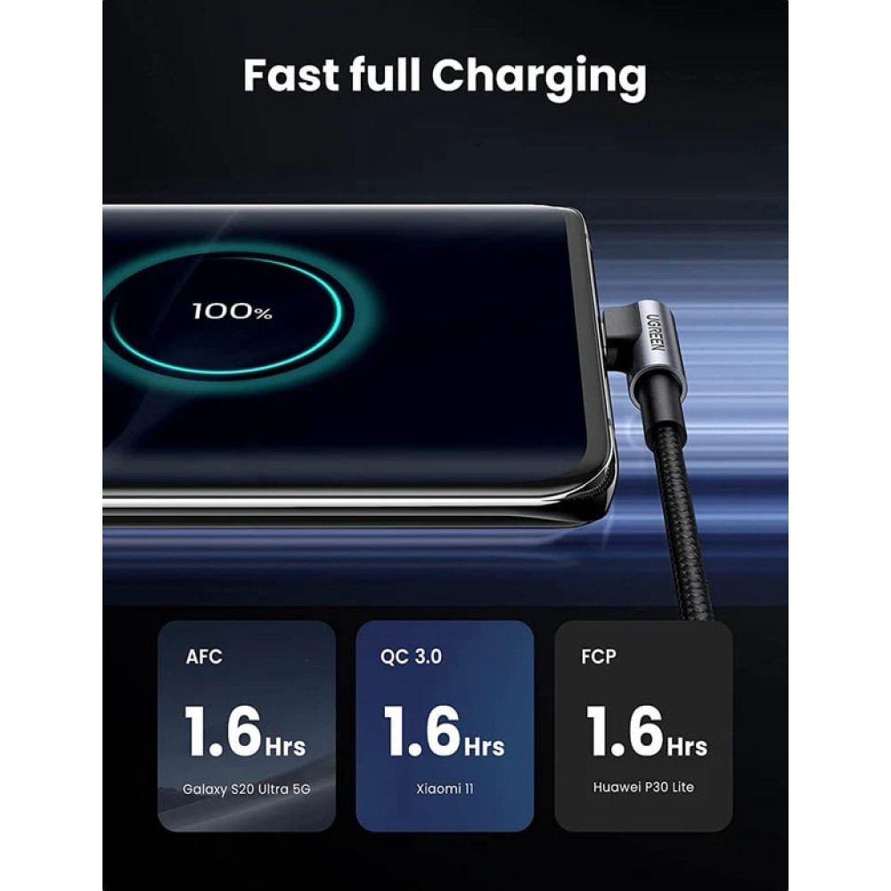 Кабел UGREEN 3A, USB-A - Type-C, US284/50940, 0.5 метра Кабел UGREEN 3A, USB-A - Type-C, US284/50940, 0.5 метра