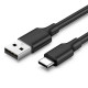 Кабел UGREEN 3A, USB-A - Type-C, US287/60117, 1.5 метра