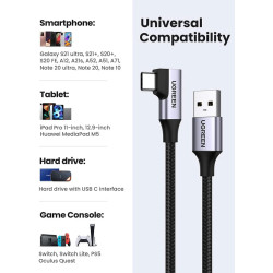 Кабел UGREEN 3A, USB-A - Type-C, US385/20299, 1 метър Кабел UGREEN 3A, USB-A - Type-C, US385/20299, 1 метър