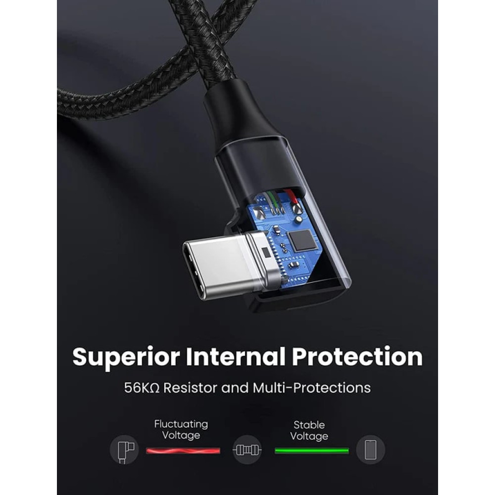 Кабел UGREEN 3A, USB-A - Type-C, US385/20299, 1 метър Кабел UGREEN 3A, USB-A - Type-C, US385/20299, 1 метър
