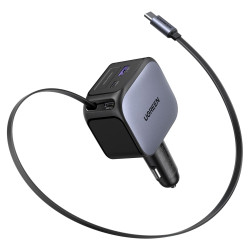 Зарядно за автомобил 12V UGREEN 12V 145W, USB-A + 2xUSB-C + кабел C - (EC604 / 55910B)