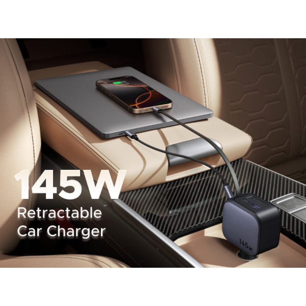 Зарядно за автомобил 12V UGREEN 12V 145W, USB-A + 2xUSB-C + кабел C - (EC604 / 55910B) Зарядно за автомобил 12V UGREEN 12V 145W, USB-A + 2xUSB-C + кабел C - (EC604 / 55910B)
