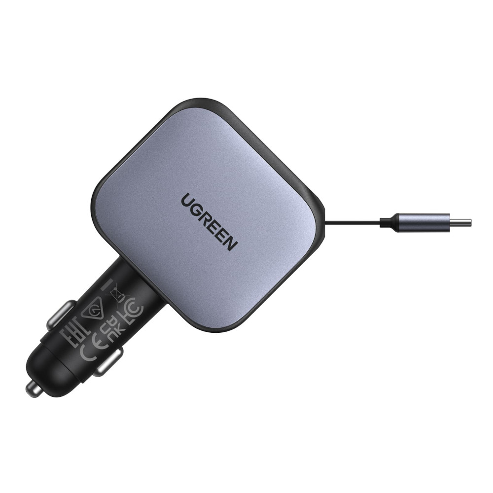 Зарядно за автомобил 12V UGREEN 12V 145W, USB-A + 2xUSB-C + кабел C - (EC604 / 55910B) Зарядно за автомобил 12V UGREEN 12V 145W, USB-A + 2xUSB-C + кабел C - (EC604 / 55910B)