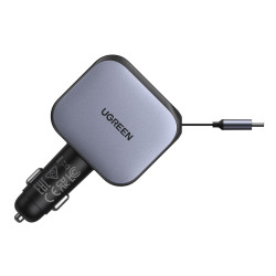 Зарядно за автомобил 12V UGREEN 12V 145W, USB-A + 2xUSB-C + кабел C - (EC604 / 55910B)