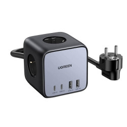 Зарядно устройство 220V и разклонител UGREEN CD268/60113, 65W, 2xUSB-A, 2xUSB-C, 2xAC, DigiNest Cube GaN Зарядно устройство 220V и разклонител UGREEN CD268/60113, 65W, 2xUSB-A, 2xUSB-C, 2xAC, DigiNest Cube GaN