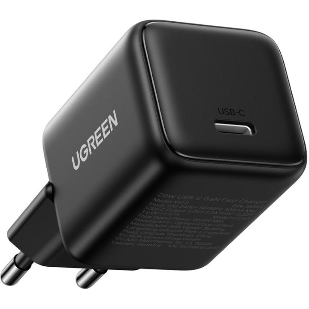 Зарядно устройство 220V UGREEN GaN - X512/55553, 20W, USB-C Зарядно устройство 220V UGREEN GaN - X512/55553, 20W, USB-C