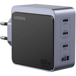 Зарядно устройство 220V UGREEN Nexode Air S GaN - X565/35043, 100W, USB-A, 3xUSB-C Зарядно устройство 220V UGREEN Nexode Air S GaN - X565/35043, 100W, USB-A, 3xUSB-C