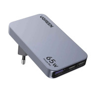 Зарядно устройство 220V UGREEN Nexode Pro GaN Ultra-Slim Fast - X753/25356, 65W,  USB-A, 2xUSB-C Зарядно устройство 220V UGREEN Nexode Pro GaN Ultra-Slim Fast - X753/25356, 65W,  USB-A, 2xUSB-C