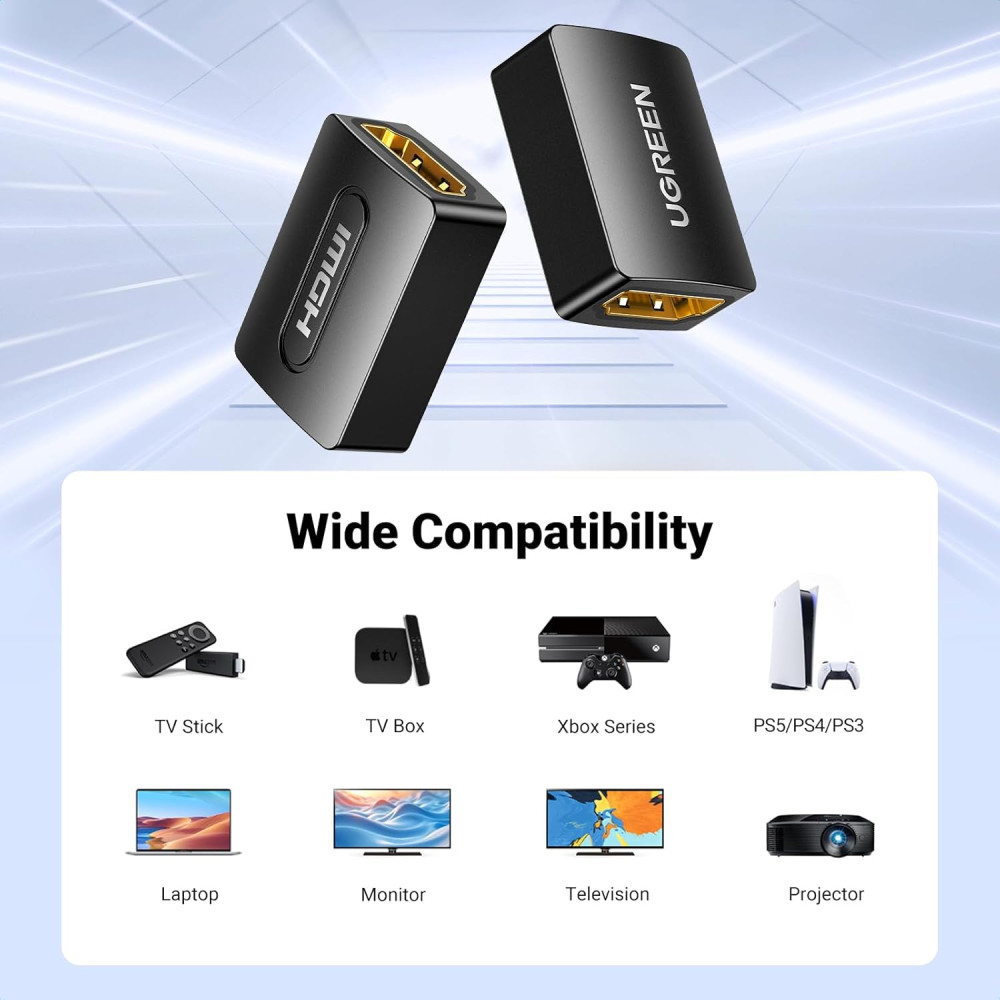 Адаптер UGREEN 20107 - HDMI към HDMI Адаптер UGREEN 20107 - HDMI към HDMI