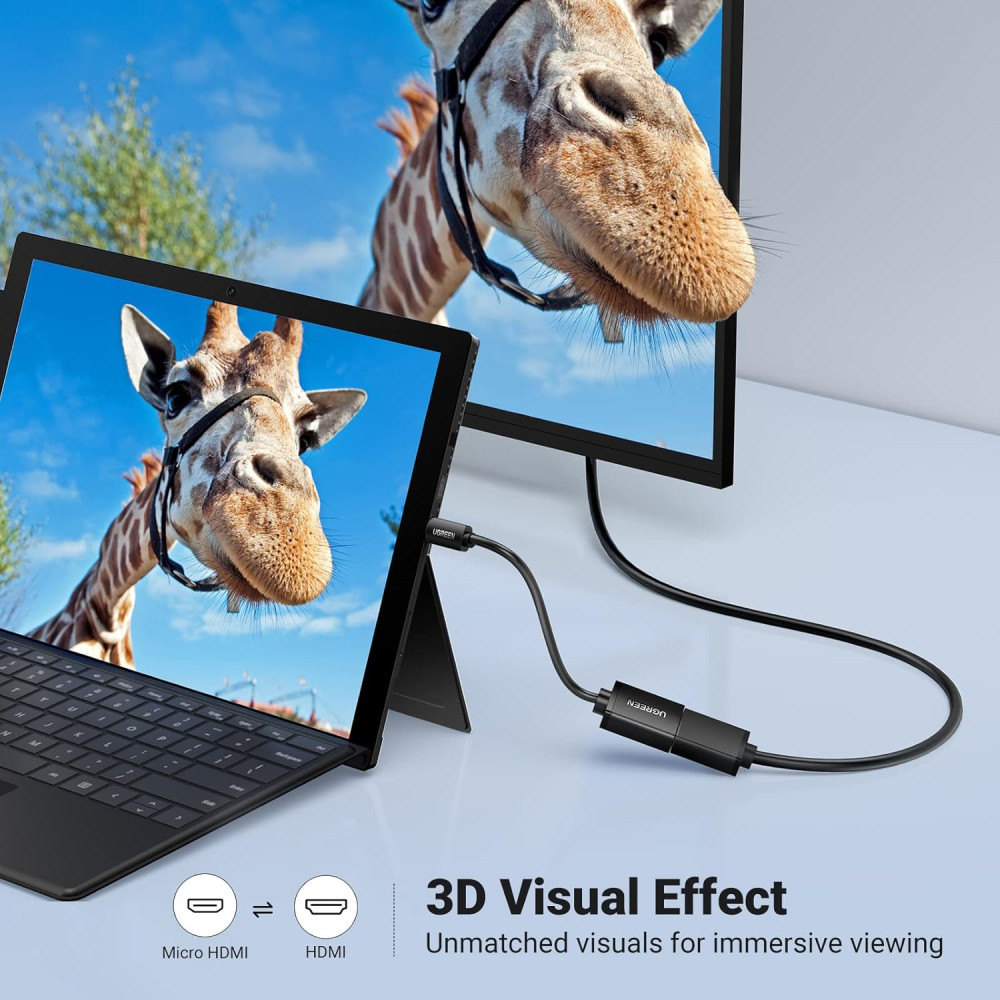 Адаптер UGREEN 20134 - Micro HDMI към HDMI Адаптер UGREEN 20134 - Micro HDMI към HDMI
