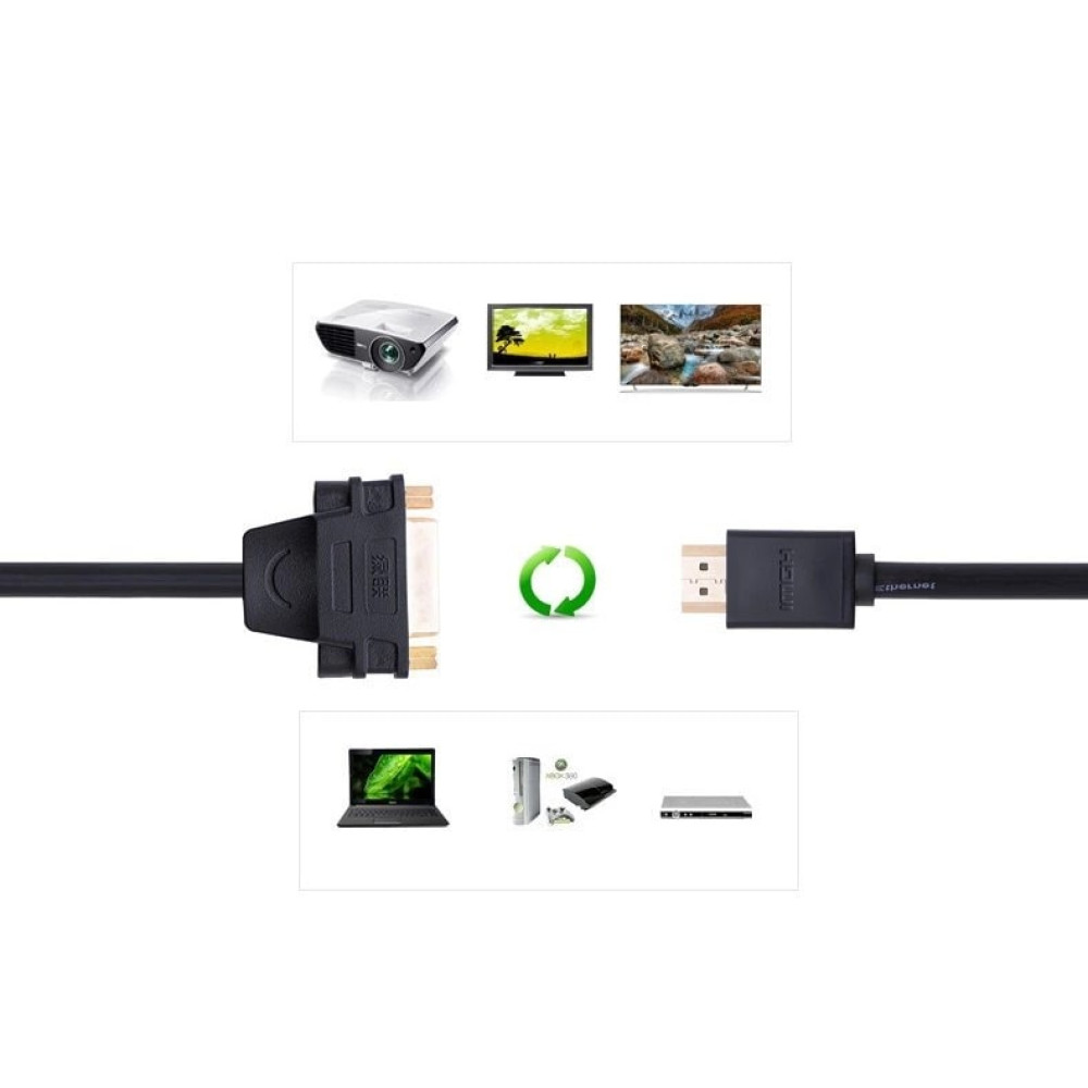 Адаптер UGREEN 20136 - HDMI към DVI Адаптер UGREEN 20136 - HDMI към DVI