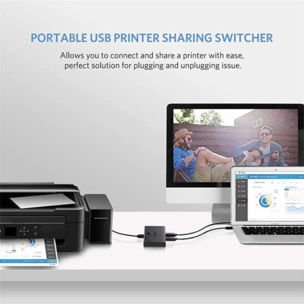 Превключвател UGREEN Sharing Switch Box 30345 - USB-A, 2xUSB-B Превключвател UGREEN Sharing Switch Box 30345 - USB-A, 2xUSB-B