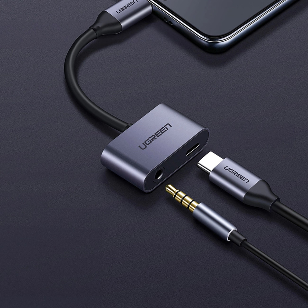 Адаптер UGREEN CM193/50596 от Type-C към AUX, USB-C Адаптер UGREEN CM193/50596 от Type-C към AUX, USB-C