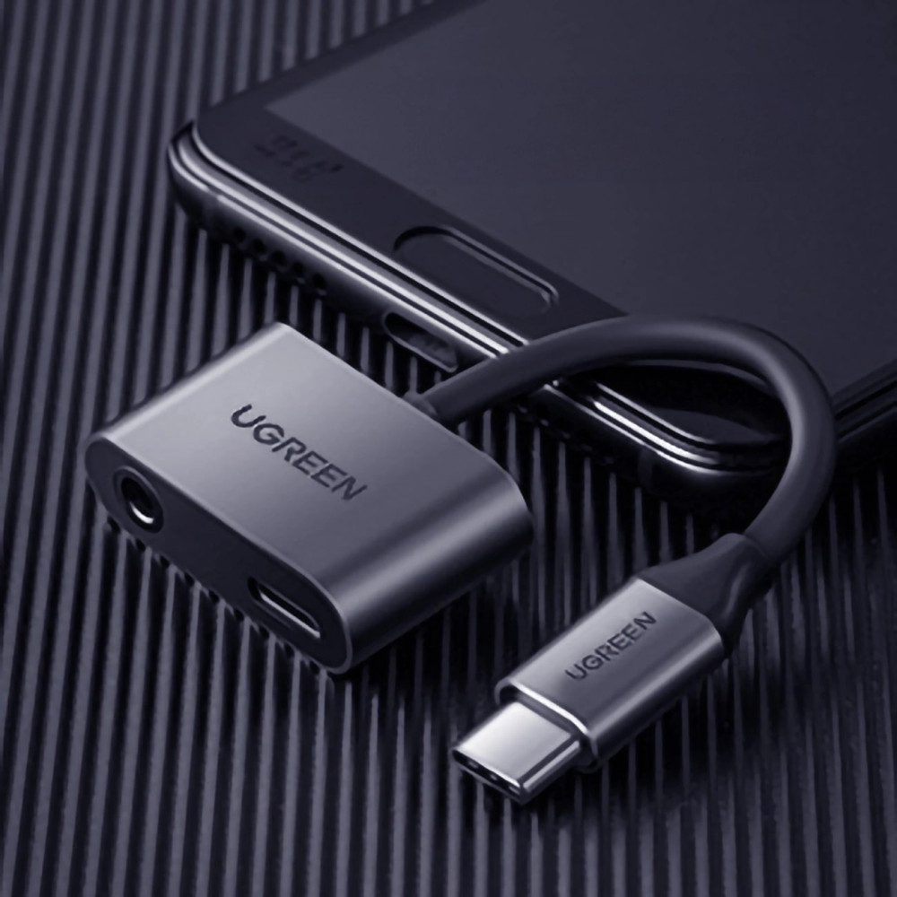 Адаптер UGREEN CM193/50596 от Type-C към AUX, USB-C Адаптер UGREEN CM193/50596 от Type-C към AUX, USB-C