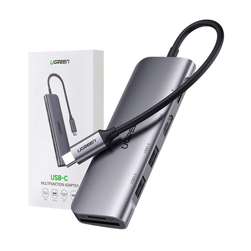 Хъб UGREEN Revodok Pro CM195/15214 7в1 от Type-C към 2xUSB-A, HDMI, 2xUSB-C, SD card, TF (MicroSD) card Хъб UGREEN Revodok Pro CM195/15214 7в1 от Type-C към 2xUSB-A, HDMI, 2xUSB-C, SD card, TF (MicroSD) card