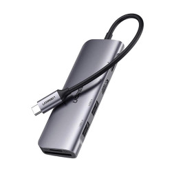 Хъб UGREEN Revodok Pro CM195/15214 7в1 от Type-C към 2xUSB-A, HDMI, 2xUSB-C, SD card, TF (MicroSD) card Хъб UGREEN Revodok Pro CM195/15214 7в1 от Type-C към 2xUSB-A, HDMI, 2xUSB-C, SD card, TF (MicroSD) card