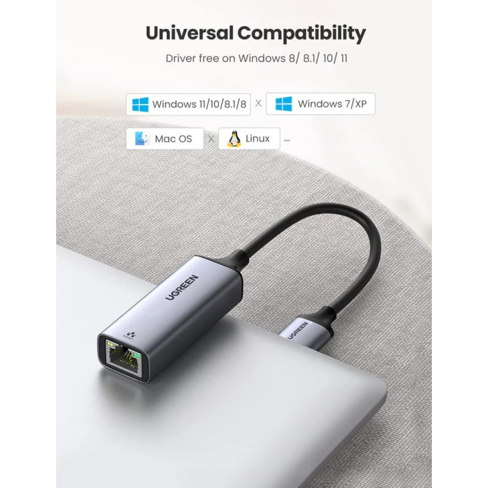 Преходник / адаптер UGREEN CM209/50922 от USB-A 3.00 към RJ45 (LAN) Преходник / адаптер UGREEN CM209/50922 от USB-A 3.00 към RJ45 (LAN)