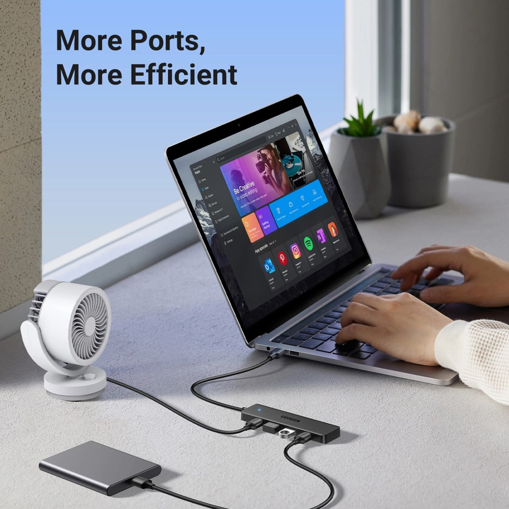 Мултифункционален хъб UGREEN CM219/25851 4в1 от USB-A към 4xUSB-A Мултифункционален хъб UGREEN CM219/25851 4в1 от USB-A към 4xUSB-A