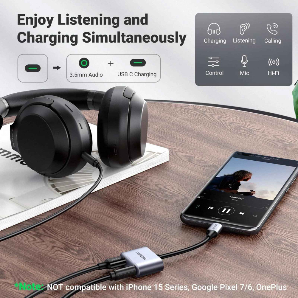 Адаптер UGREEN CM231/60164 от Type-C към AUX, USB-C Адаптер UGREEN CM231/60164 от Type-C към AUX, USB-C