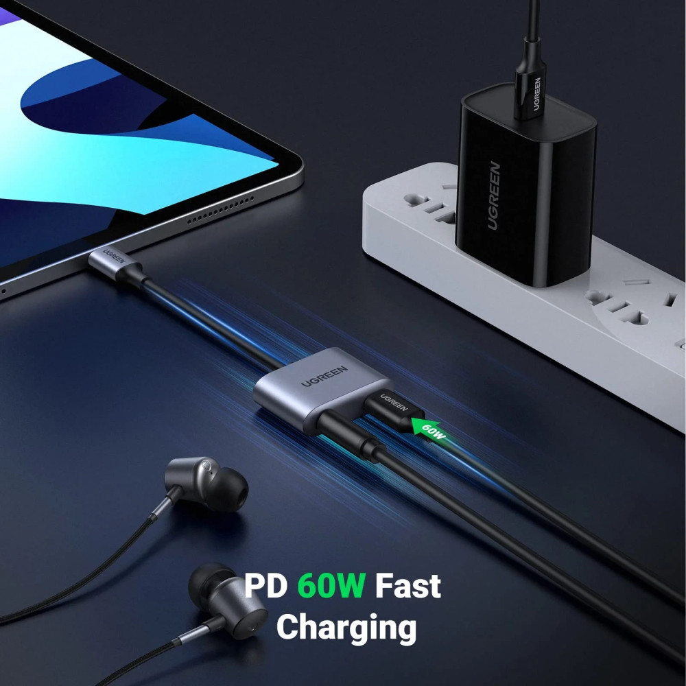 Адаптер UGREEN CM231/60164 от Type-C към AUX, USB-C Адаптер UGREEN CM231/60164 от Type-C към AUX, USB-C