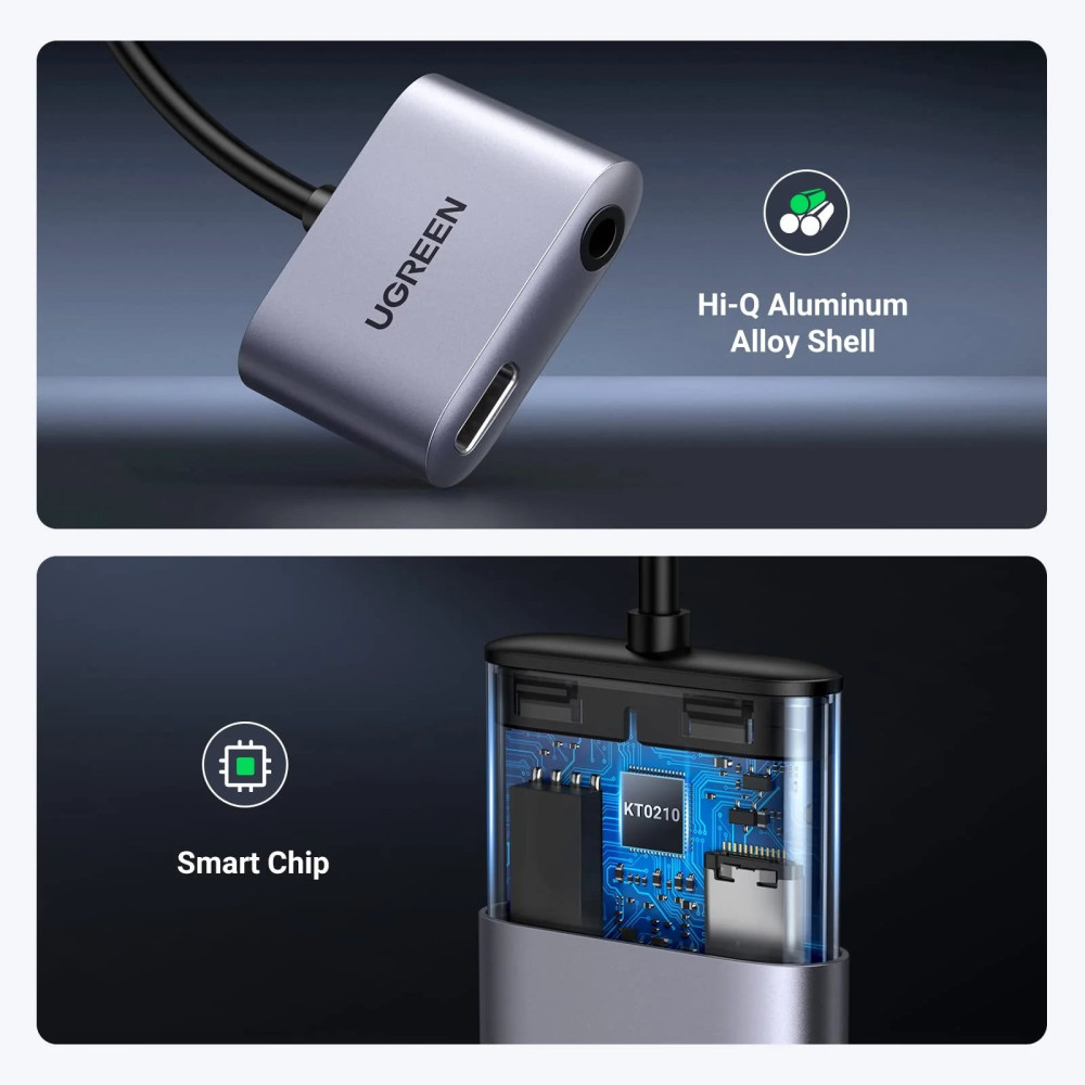 Адаптер UGREEN CM231/60164 от Type-C към AUX, USB-C Адаптер UGREEN CM231/60164 от Type-C към AUX, USB-C