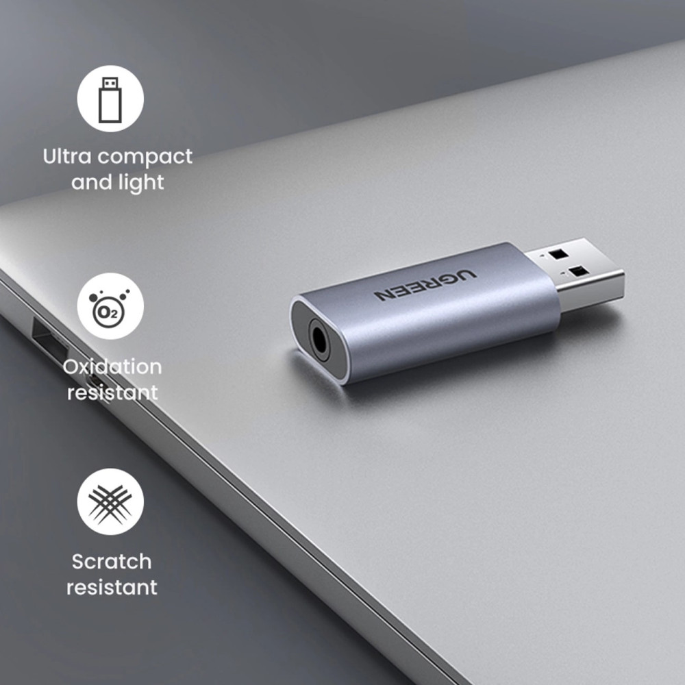 Преходник / адаптер UGREEN CM383/80864 - USB-A към AUX Преходник / адаптер UGREEN CM383/80864 - USB-A към AUX