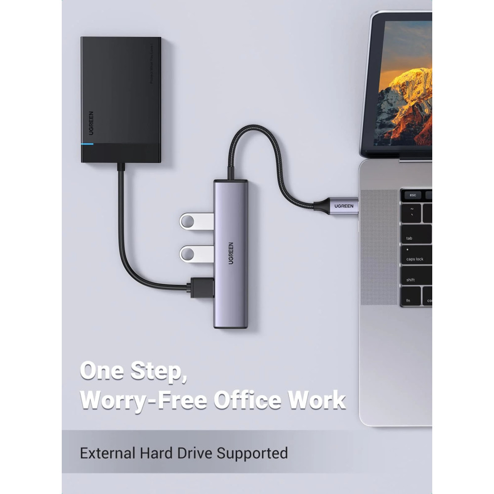 Мултифункционален хъб UGREEN CM473/20841 4в1 от USB-A към 4xUSB-A Мултифункционален хъб UGREEN CM473/20841 4в1 от USB-A към 4xUSB-A